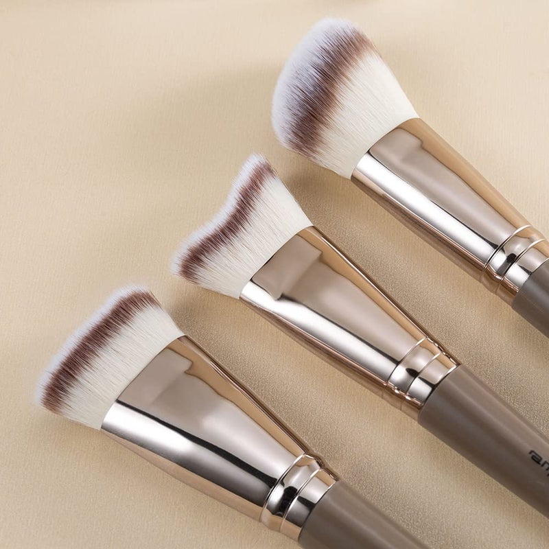 Anmor Contour Brush, Premium Contour Blush Bronzer Face Makeup Brush, Perfect For Cheek Forehead Jaw Nose Blending Deepening Contouring Polishing, Suitable For Powder Liquid Cream (Angled Contour - Image 4